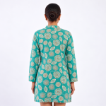 Teal Blue Printed Short Kurti - Image 3