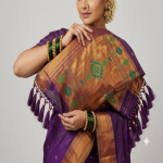 Royal Violet Elegant Wedding Wear Silk Saree - Image 2