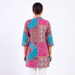 Multi-Color Patchwork Print Short Kurti - Image 3